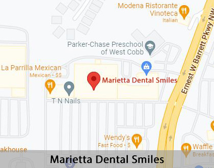 Map image for Smile Makeover in Marietta, GA